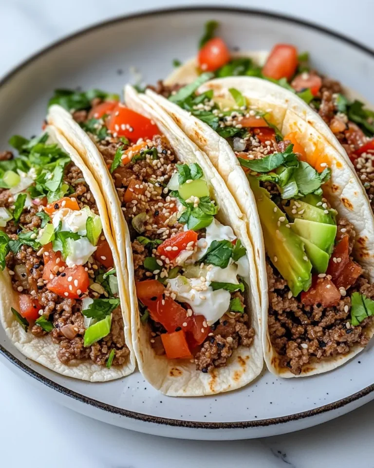 Homemade One-Skillet Korean Ground-Beef Tacos recipe photo