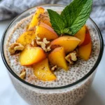 Homemade Peach Cobbler Chia Breakfast Pudding photo