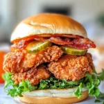 Homemade Pickle-Brined Fried Chicken Sandwich photo