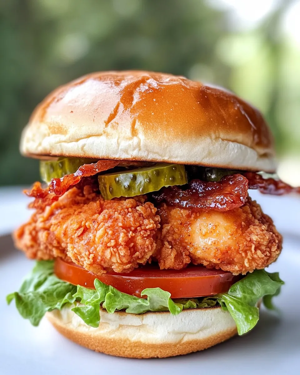 Easy Pickle-Brined Fried Chicken Sandwich recipe photo