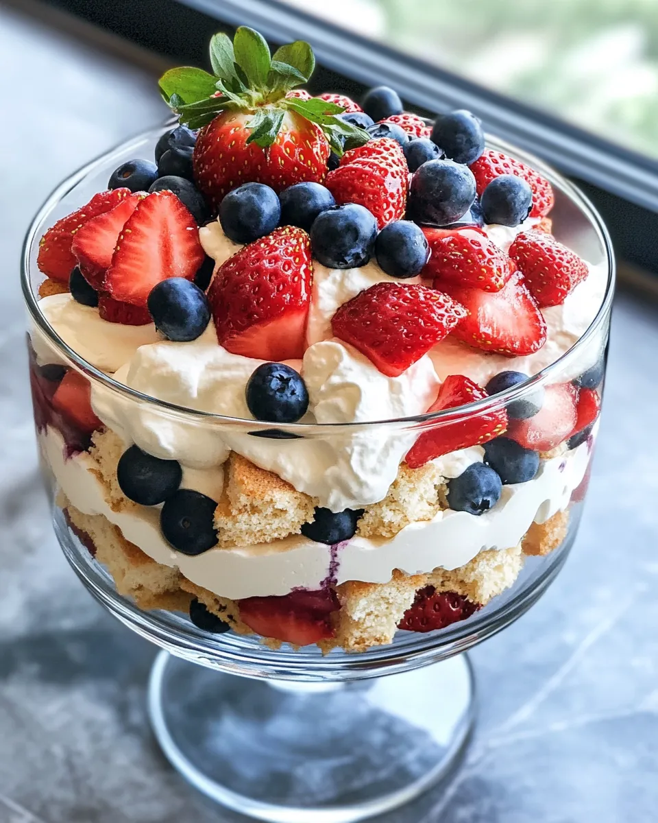 Classic Red-White-&-Blueberry Trifle (July 4th) dish photo