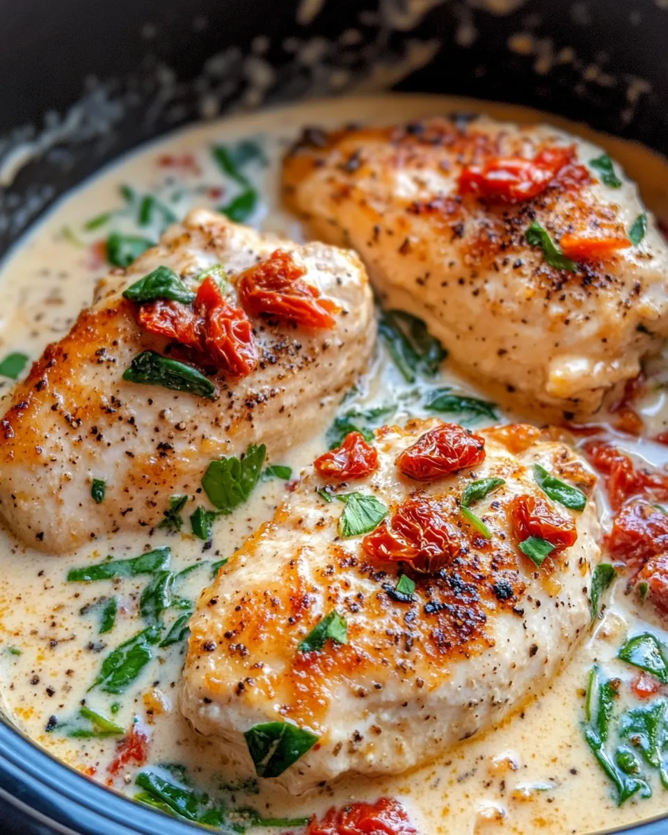 Classic Slow-Cooker Creamy Tuscan Chicken image