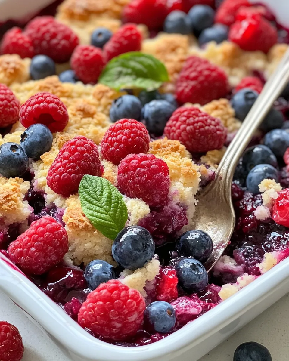 Easy Small-Batch Summer Berry Cobbler dish photo