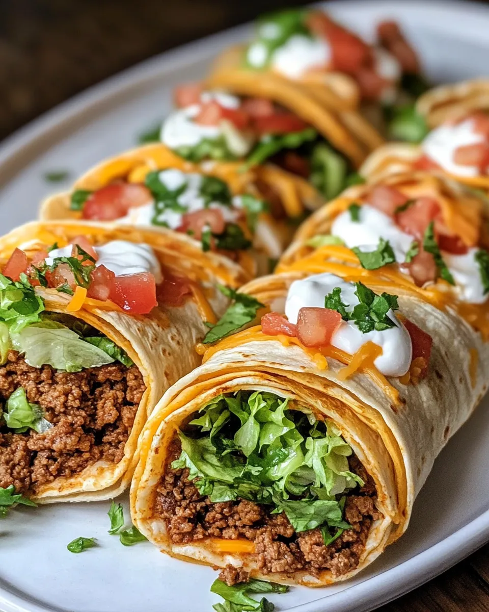 Homemade Smash-Burger Taco Wraps photo