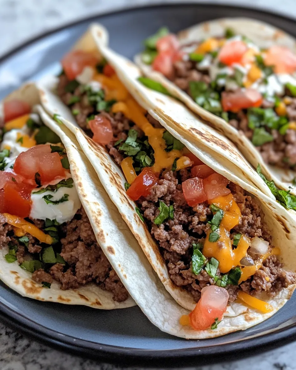Easy Smash-Burger Taco Wraps dish photo