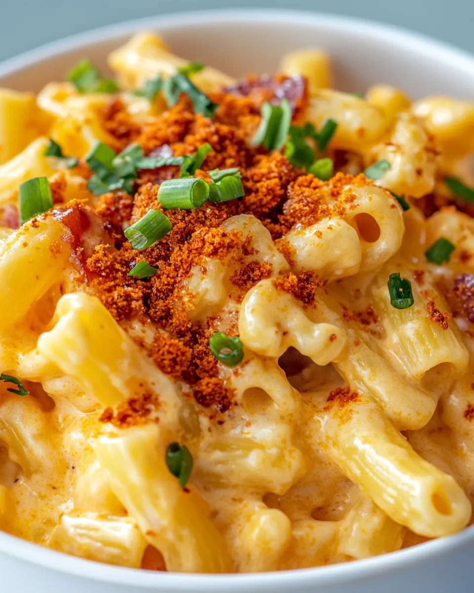 Easy Spicy Takis Mac & Cheese food shot