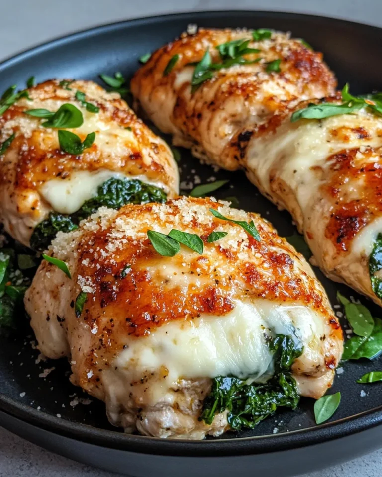 Delicious Spinach-Mozzarella Stuffed Chicken Breasts recipe photo