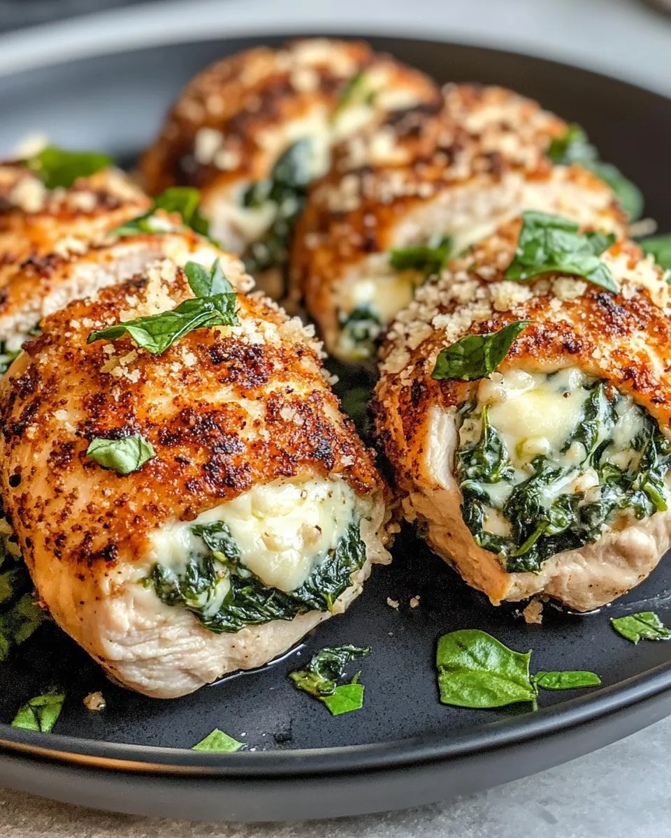 Classic Spinach-Mozzarella Stuffed Chicken Breasts image