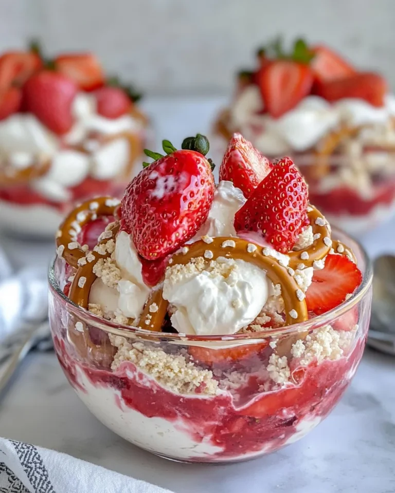 Homemade Strawberry-Pretzel Salad Cups photo