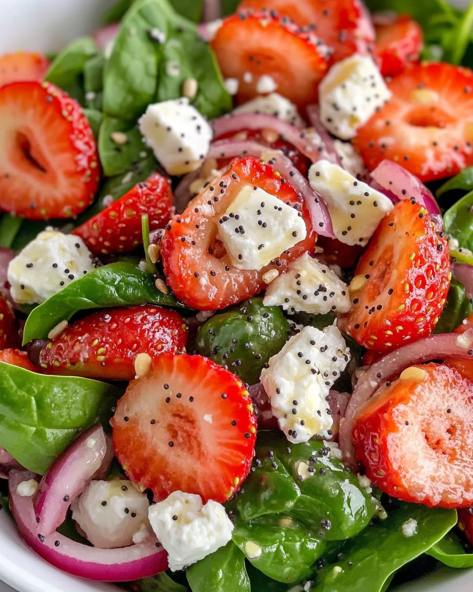 Easy Strawberry-Spinach Poppy-Seed Salad plate image