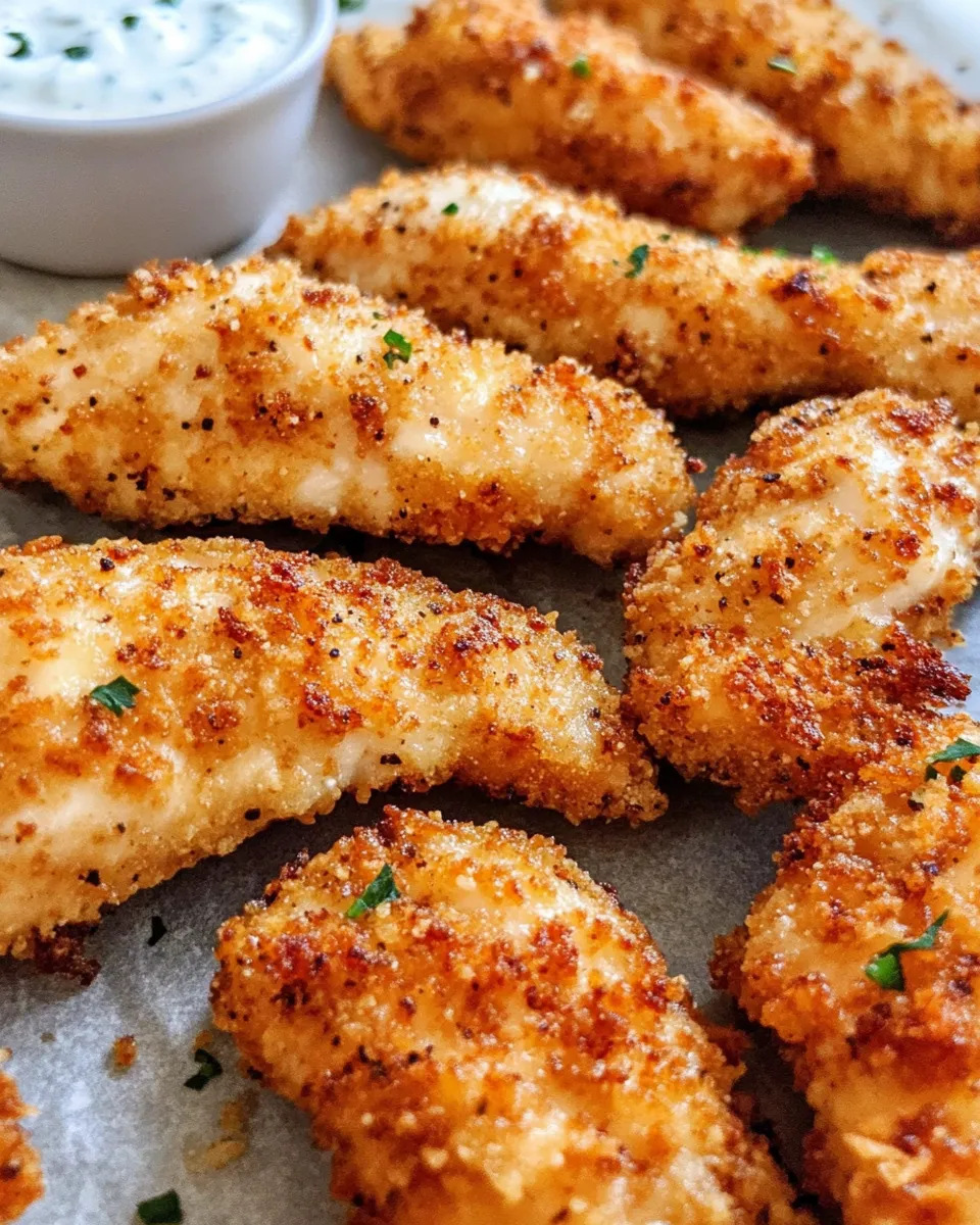 Easy Takis-Crusted Chicken Tenders with Lime Ranch food shot