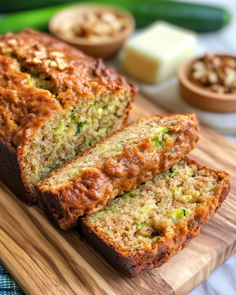 Easy The Best Moist Zucchini Bread (Brown-Butter Glaze) recipe photo