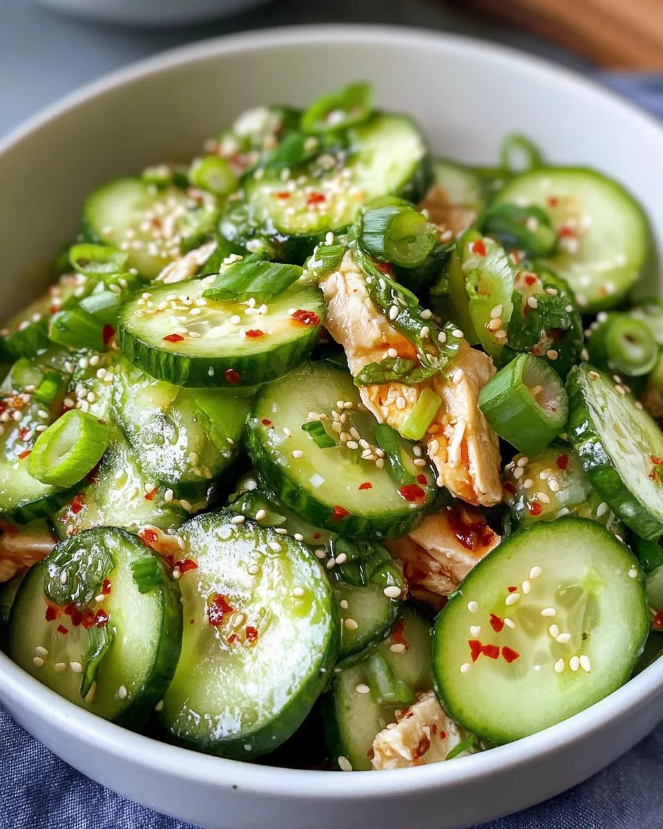 Classic Viral Crunchy Cucumber Salad Copycat dish photo