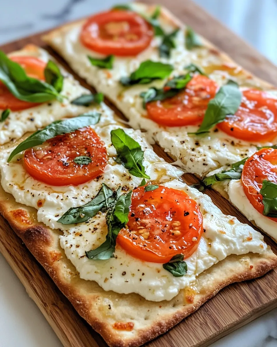 Classic Whipped-Ricotta Flatbread Pizza with Hot Honey image