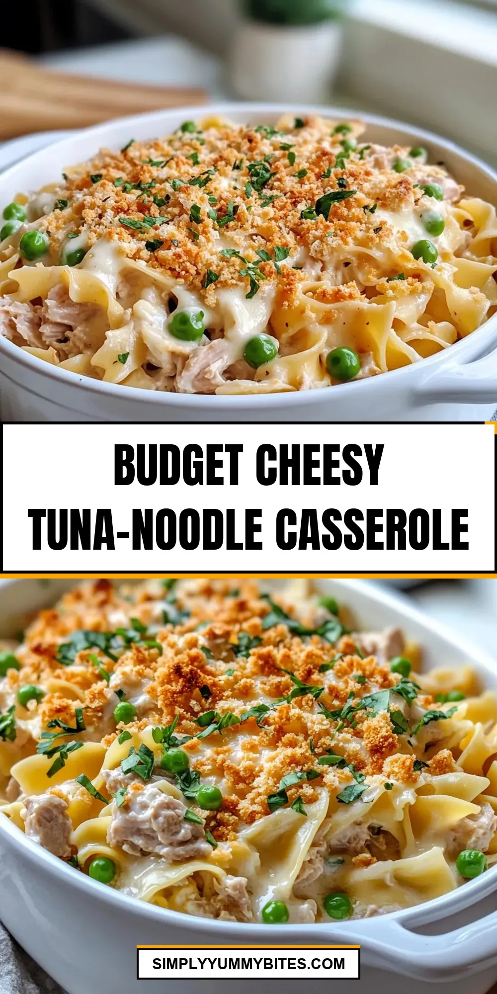 Easy Budget Cheesy Tuna-Noodle Casserole Recipe