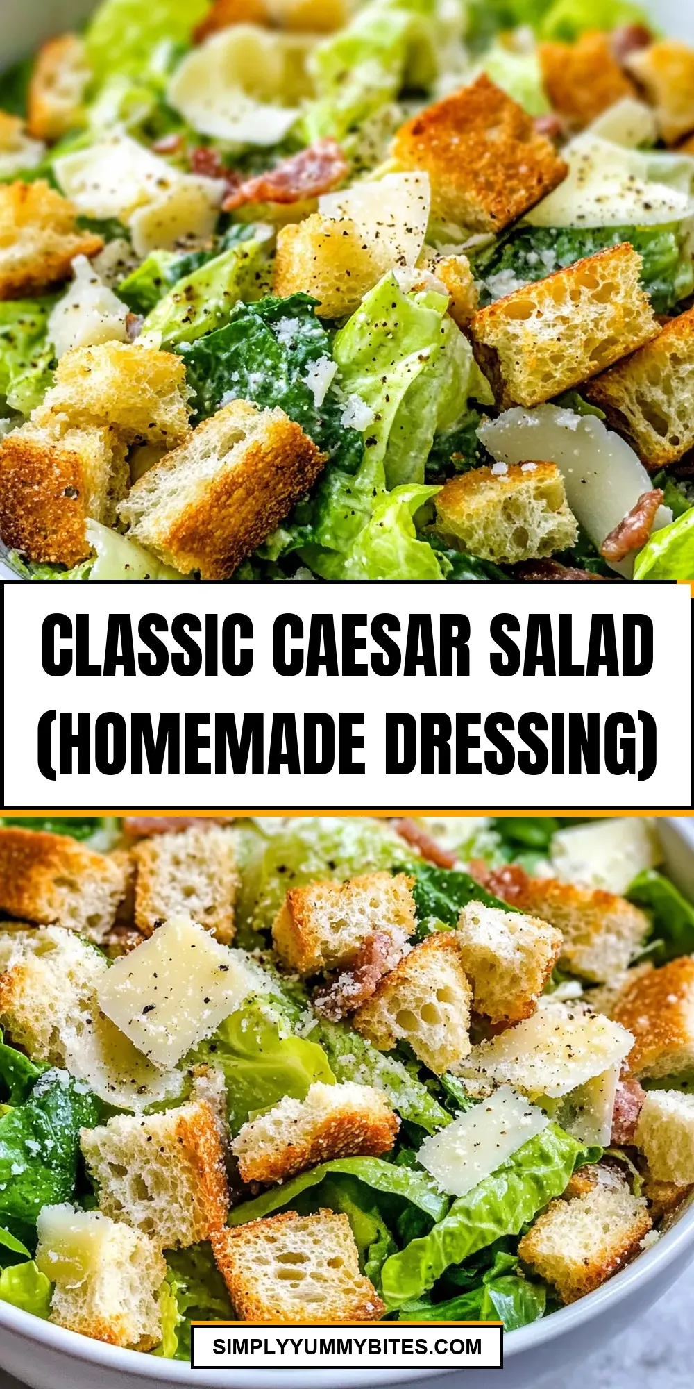 The Best Classic Caesar Salad (Homemade Dressing) Ever