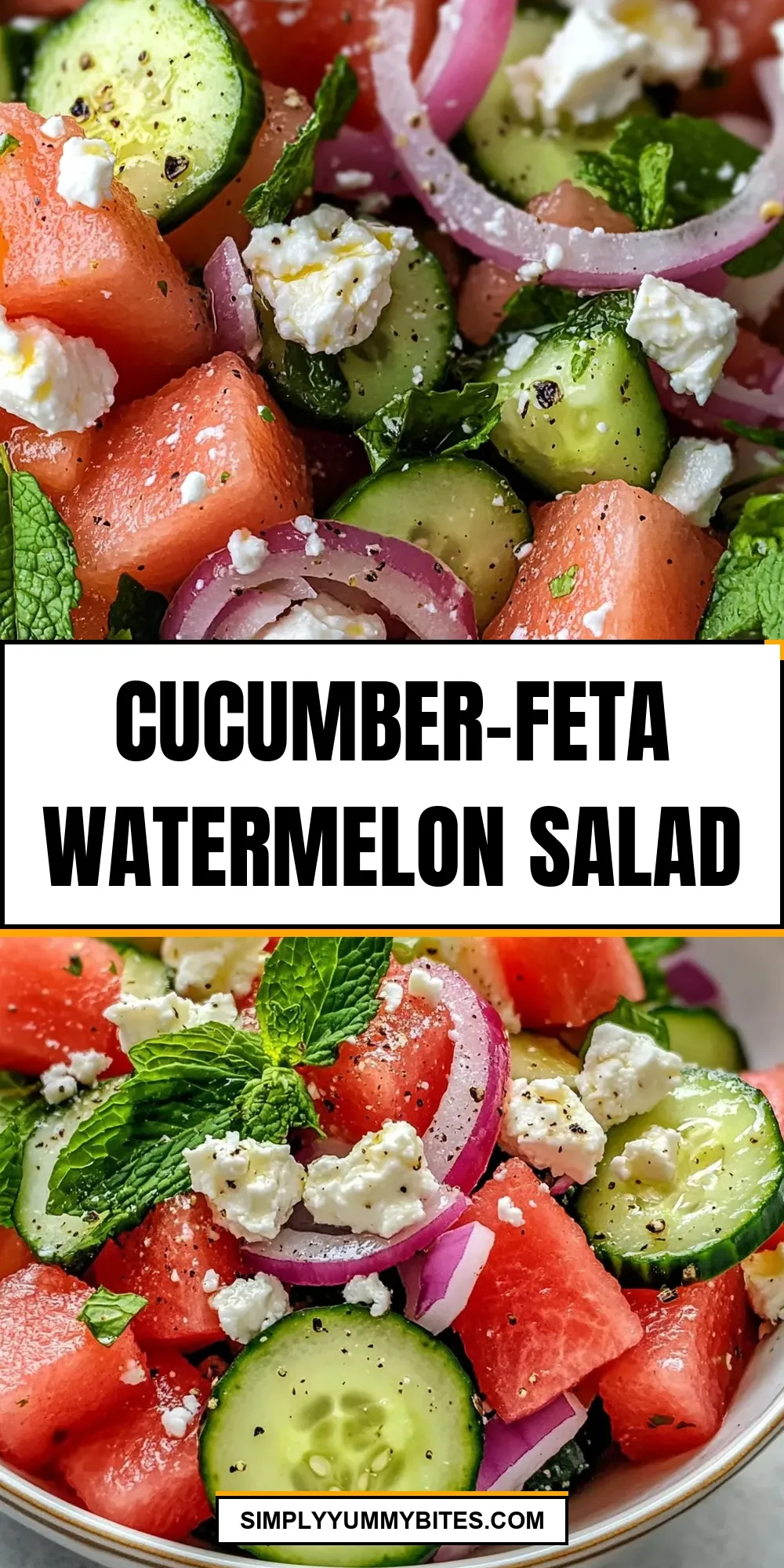 Easy Cucumber-Feta Watermelon Salad Recipe