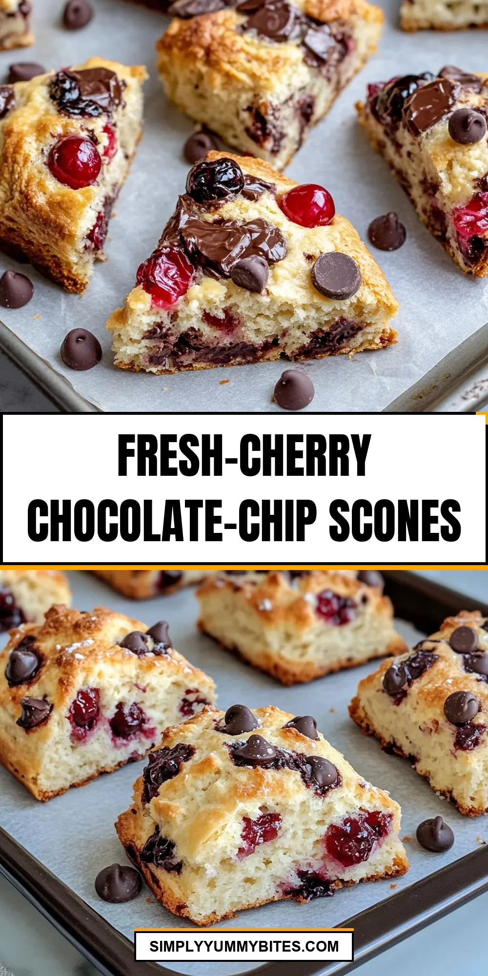 Easy Fresh-Cherry Chocolate-Chip Scones Recipe