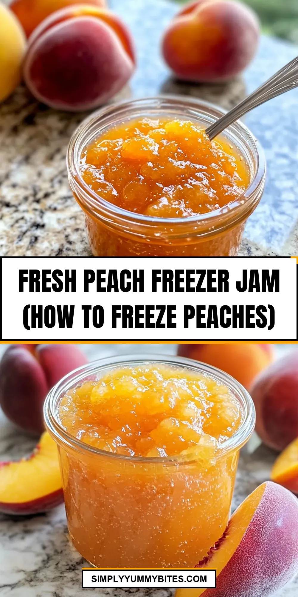 Easy Fresh Peach Freezer Jam (How To Freeze Peaches) Recipe