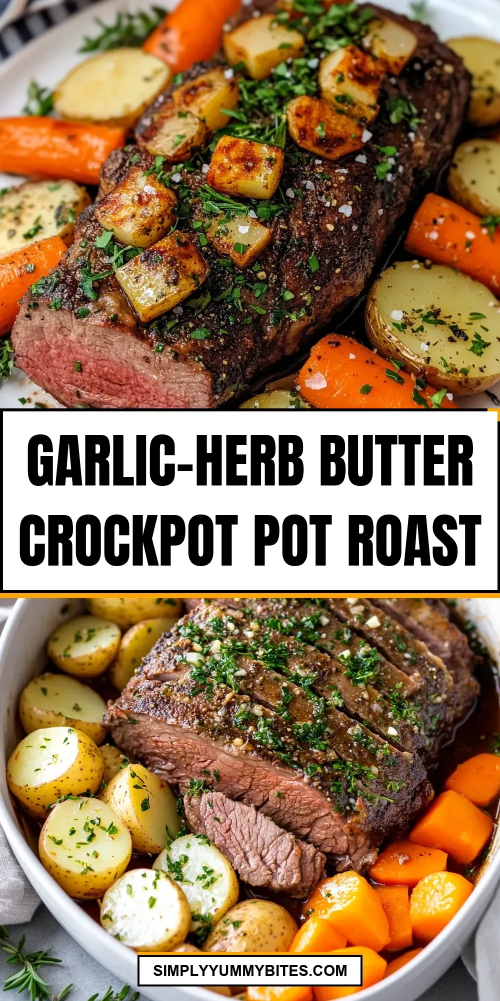 Garlic-Herb Butter Crockpot Pot Roast Recipe
