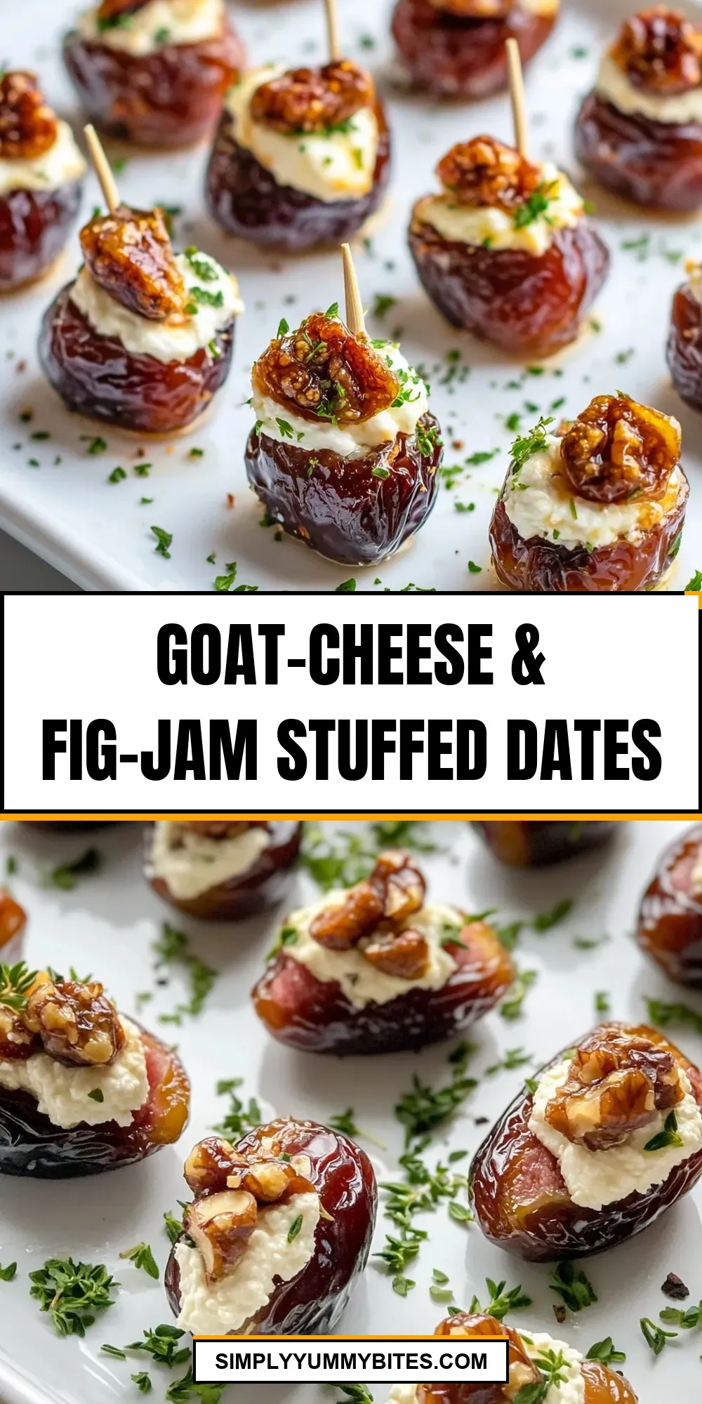 Simple Goat-Cheese & Fig-Jam Stuffed Dates