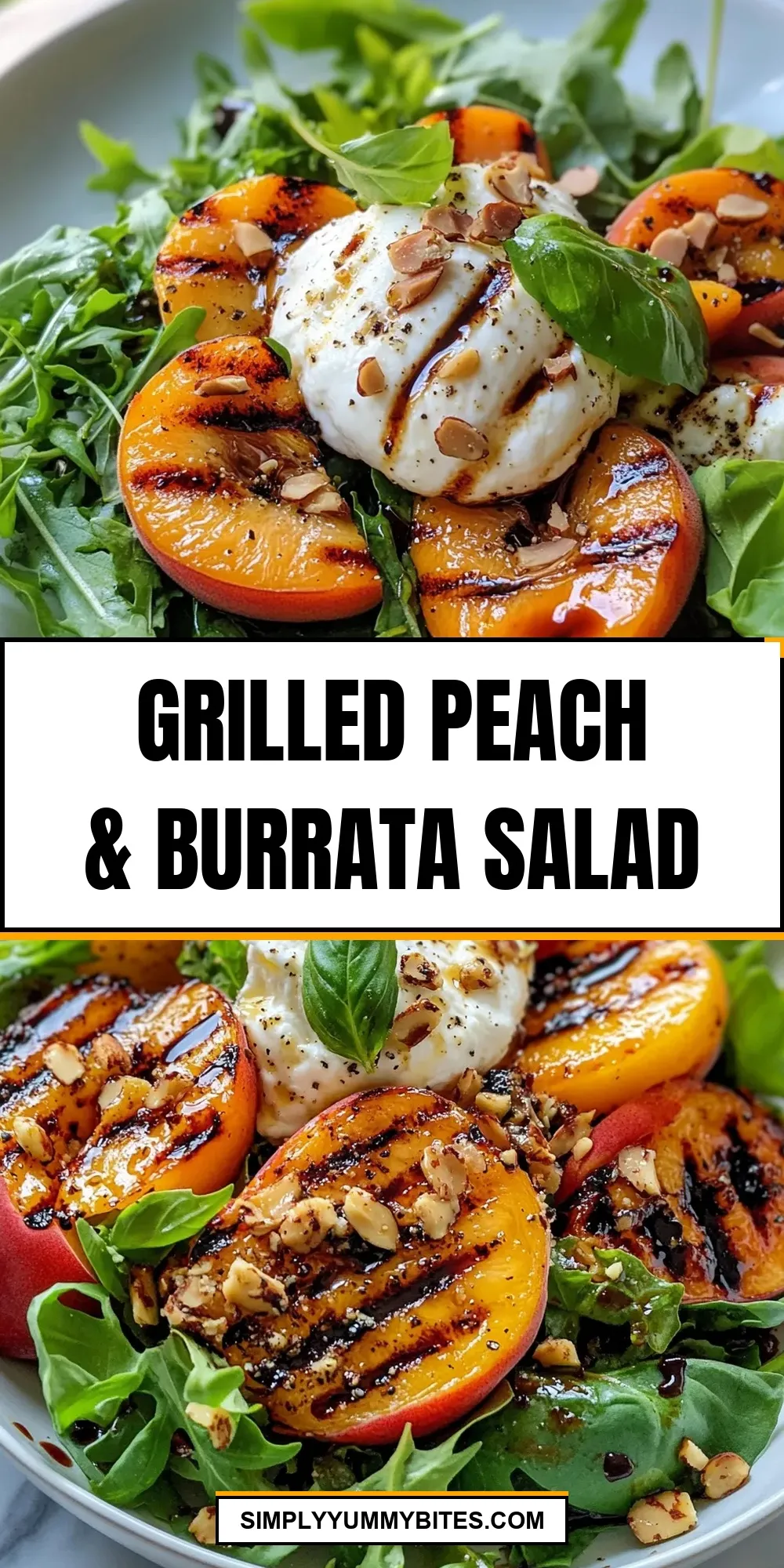 Grilled Peach & Burrata Salad (Fresh & Delicious)