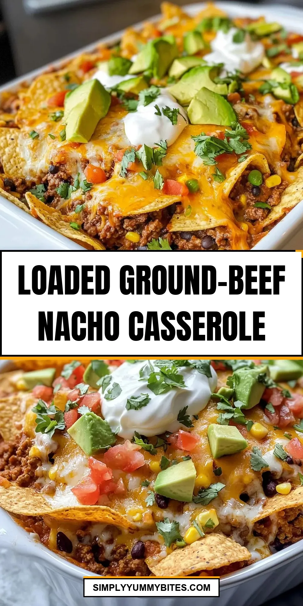 Easy Loaded Ground-Beef Nacho Casserole Recipe