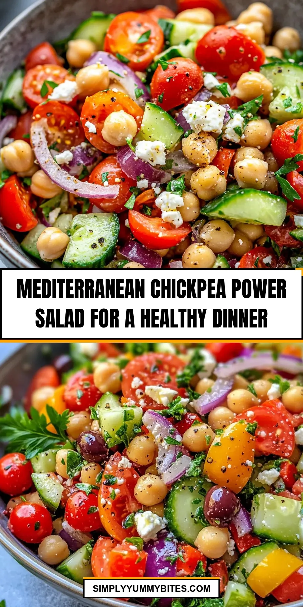 Mediterranean Chickpea Power Salad for a Healthy Dinner