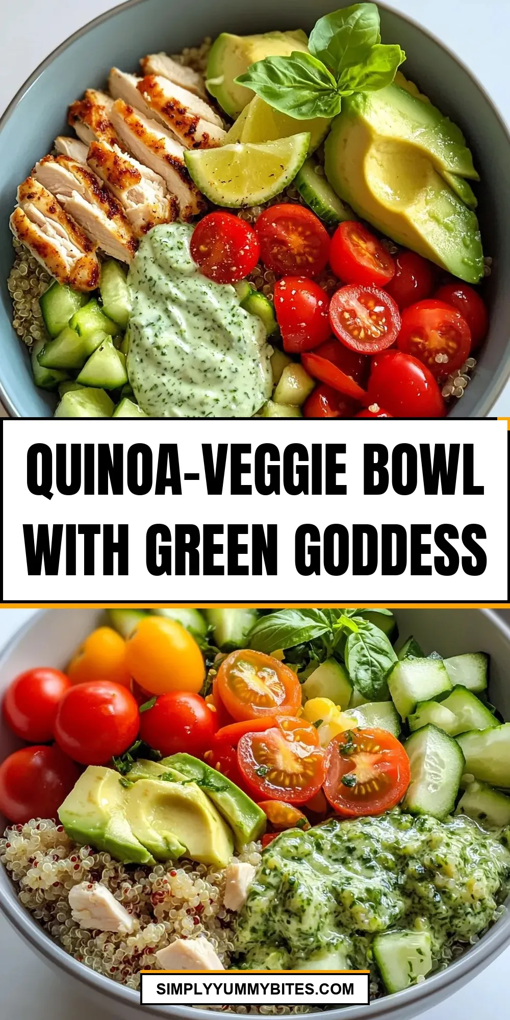 How To Make Simple Quinoa-Veggie Bowl With Green Goddess