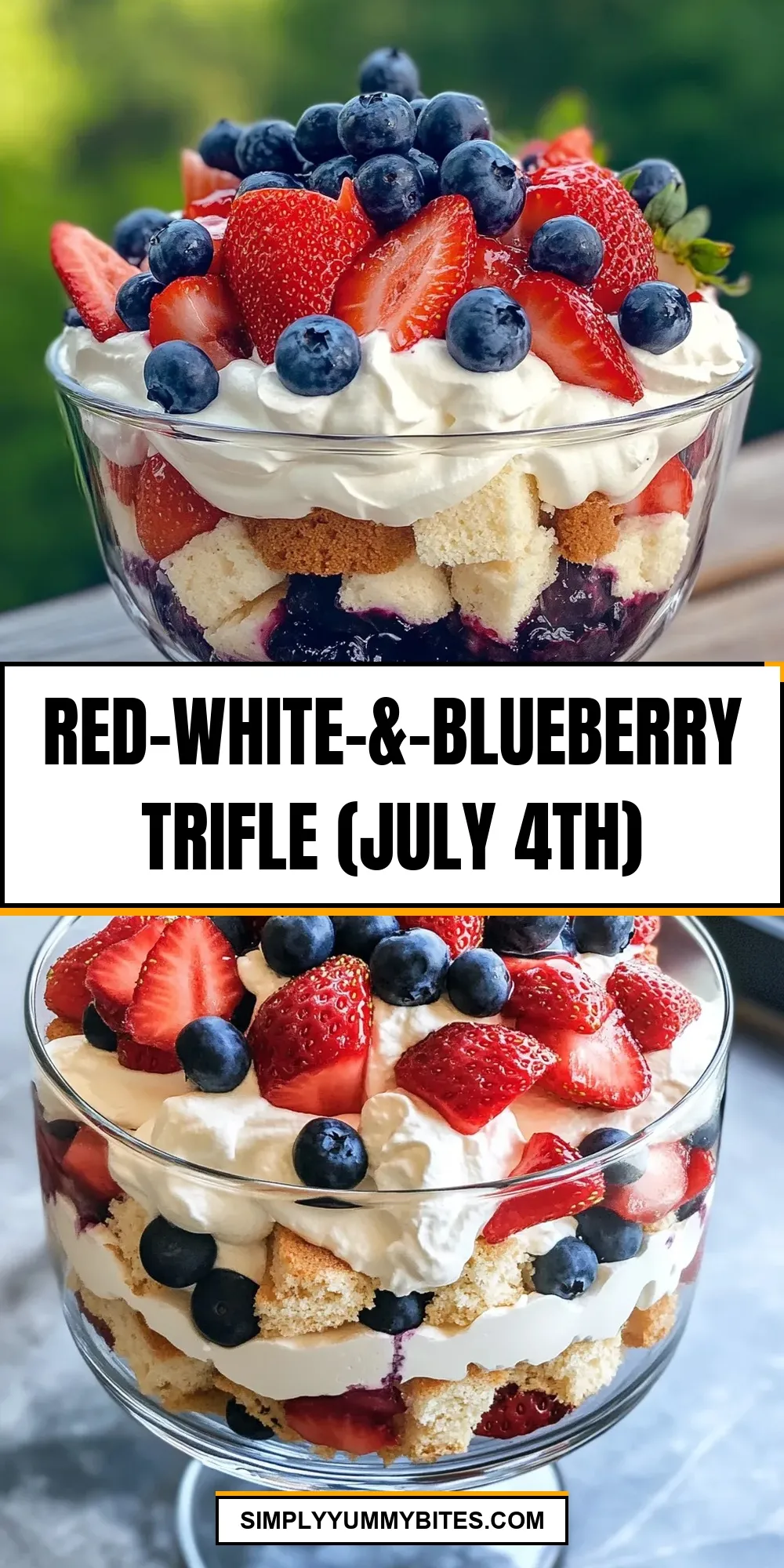 How To Make Ultimate Red-White-&-Blueberry Trifle (July 4Th)