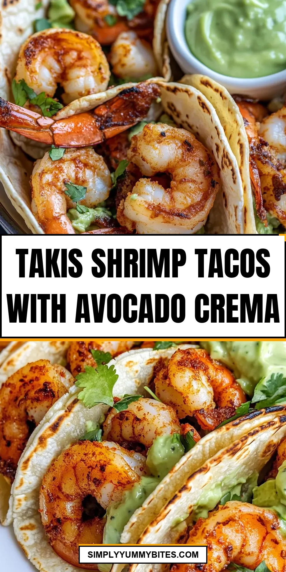 Easy Takis Shrimp Tacos With Avocado Crema Recipe