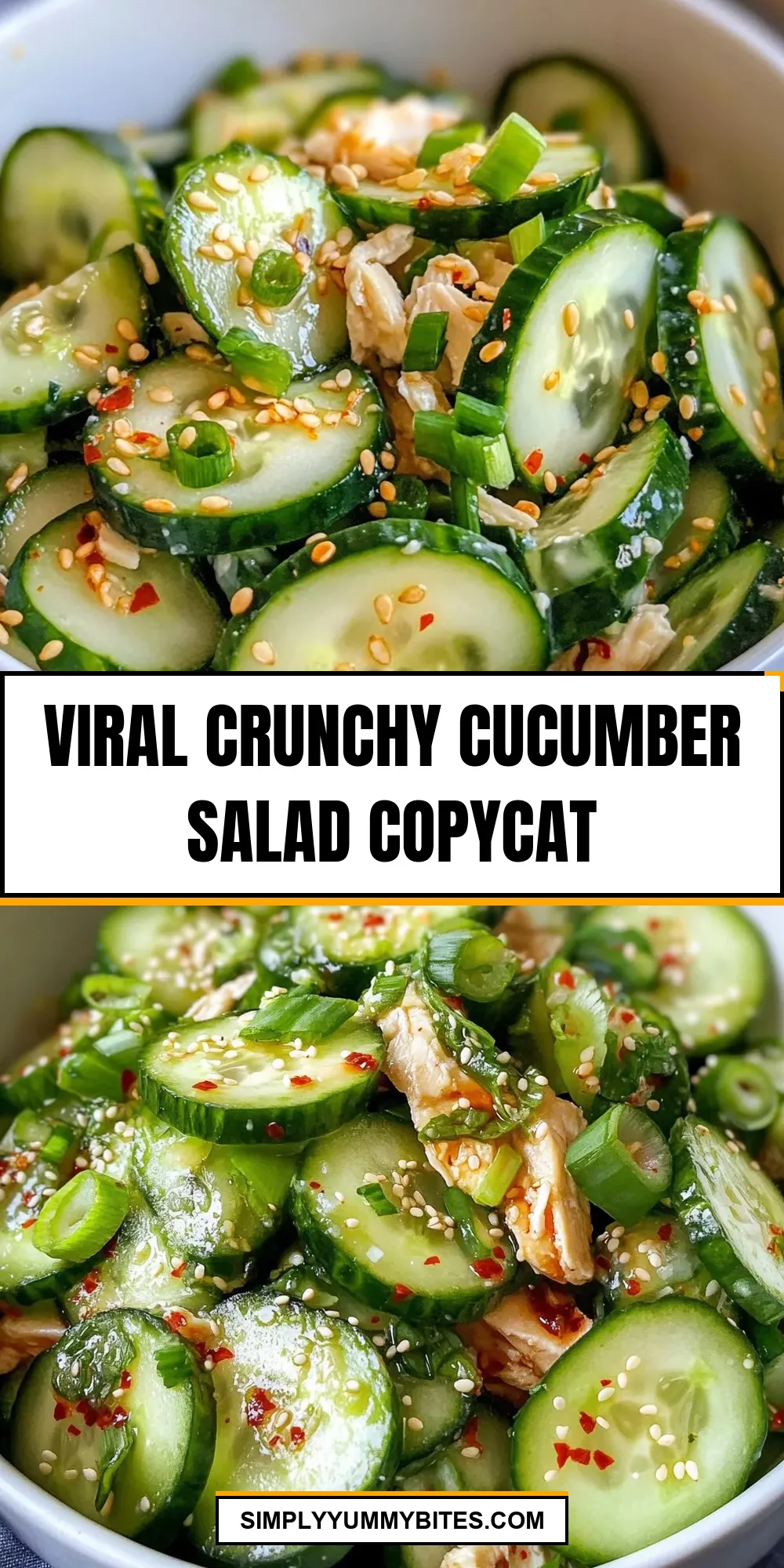 The Best Viral Crunchy Cucumber Salad Copycat Ever