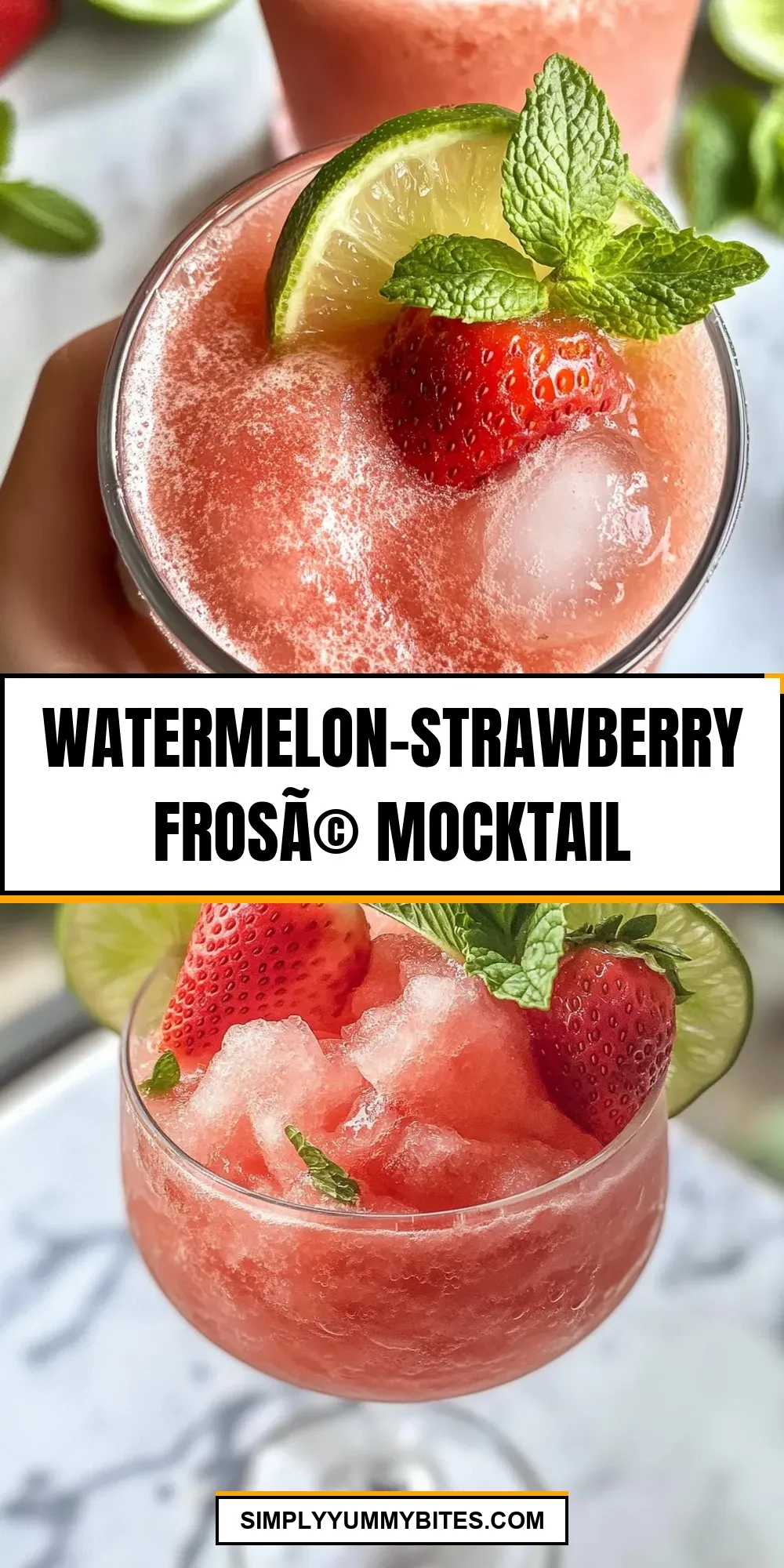 Watermelon-Strawberry Frosã© Mocktail Recipe