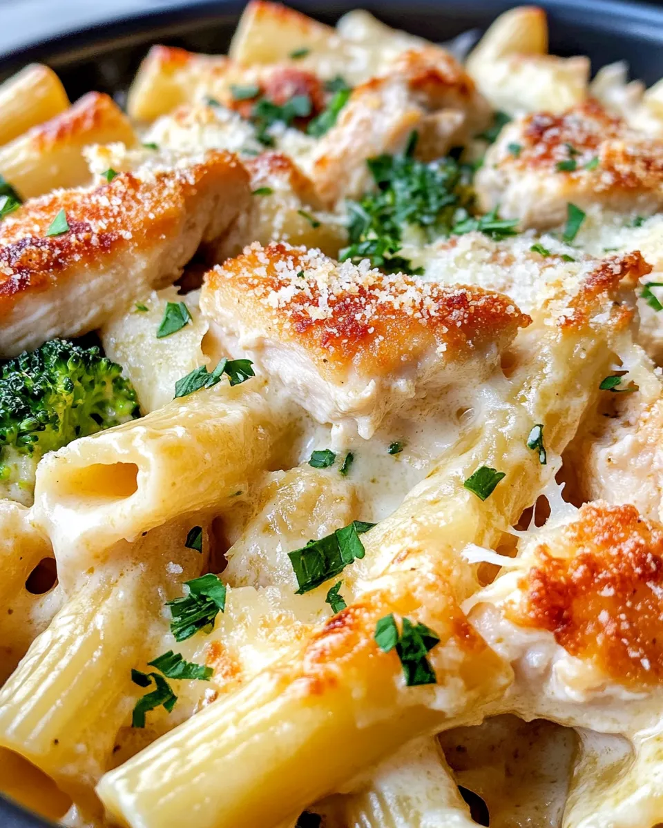 Classic Baked Chicken Ziti Alfredo dish photo