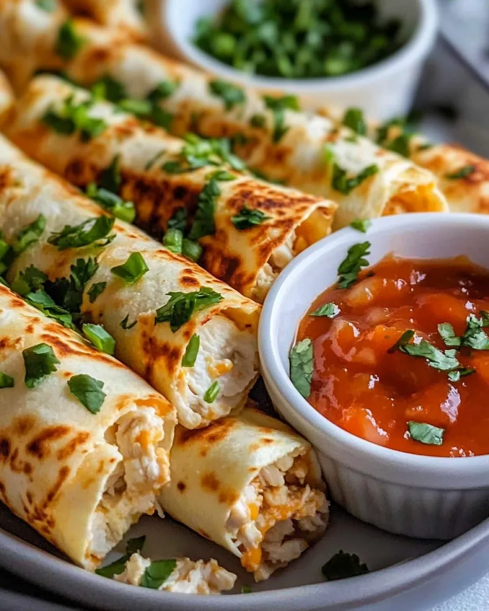 Homemade Baked Cream Cheese Chicken Taquitos photo