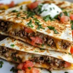 Homemade Blackstone Cheeseburger Quesadilla photo