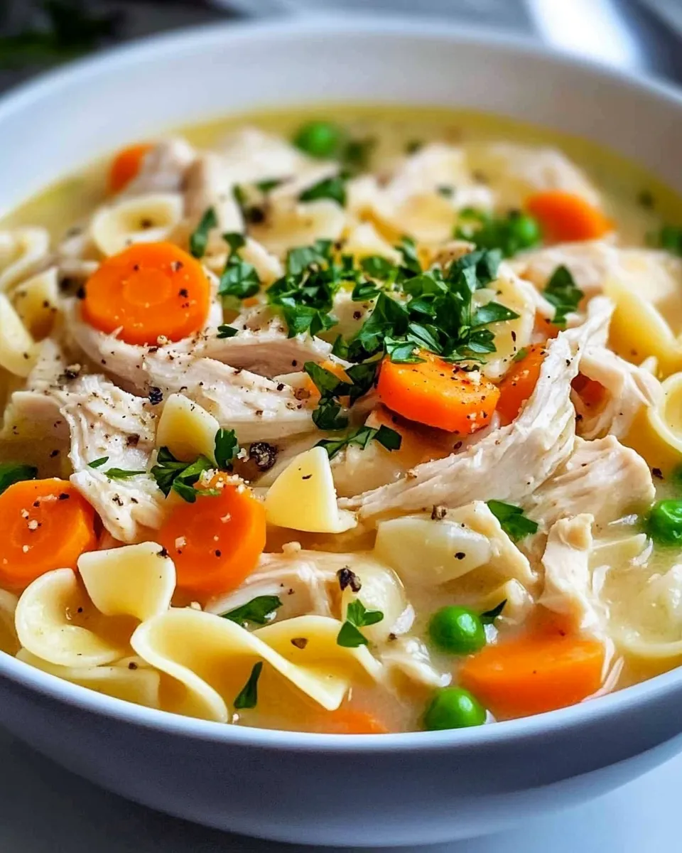 Easy Cassie's Crockpot Chicken And Noodles dish photo