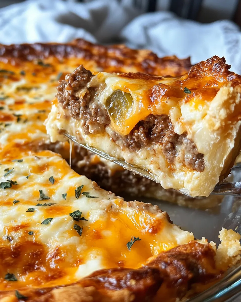 Classic Cheeseburger Pie Pioneer Woman recipe image