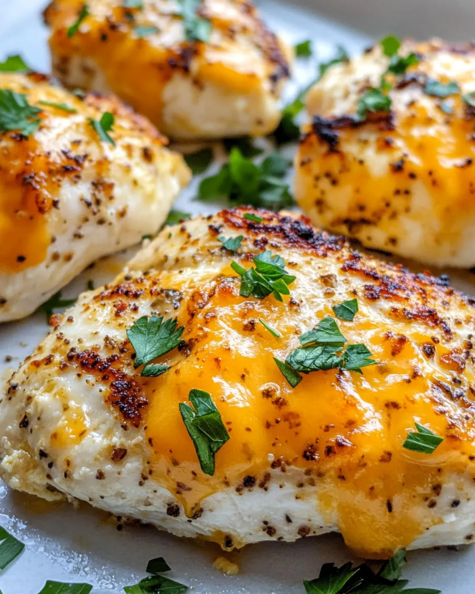 Easy Cheesy Cheddar Chicken food shot
