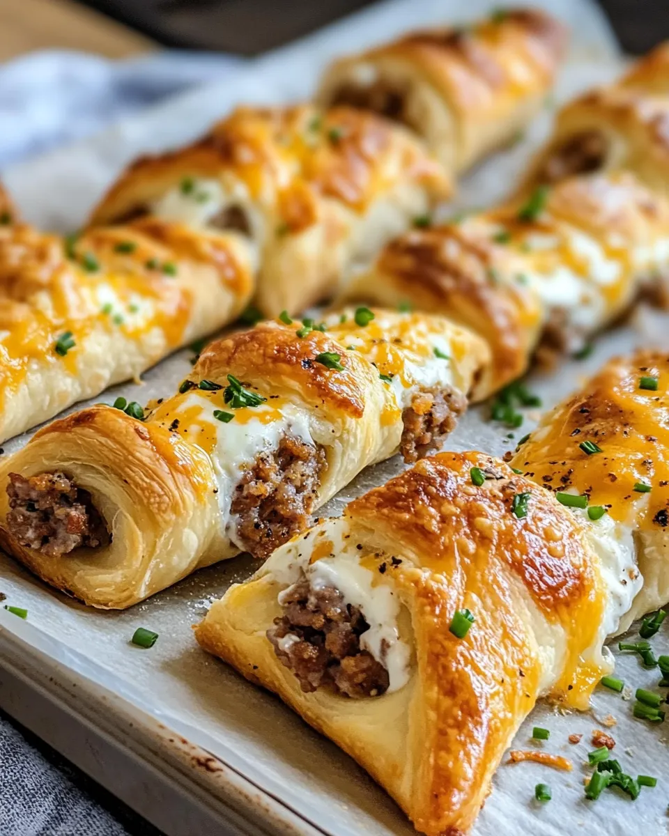 Easy Crescent Roll Sausage Cream Cheese recipe photo