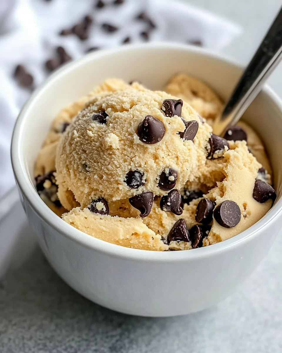 Easy Edible Cookie Dough With Greek Yogurt food shot