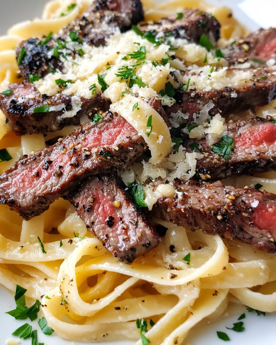 Classic Garlic Butter Steak Pasta image