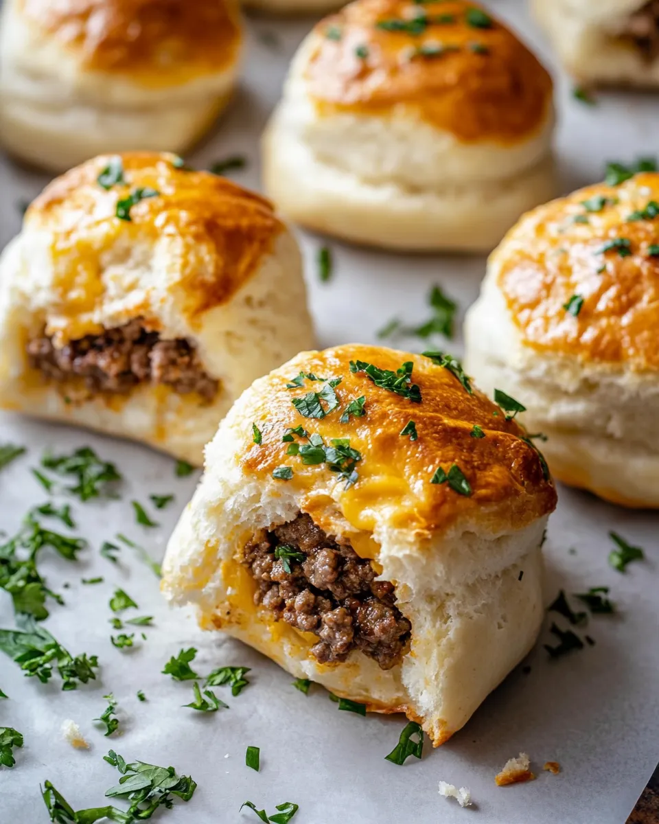 Classic Garlic Parmesan Cheeseburger Bombs dish photo
