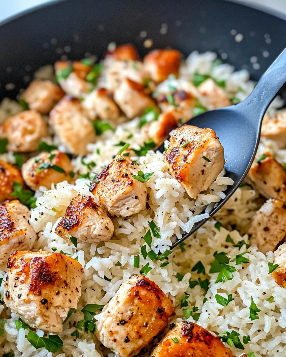 Delicious Garlic Parmesan Rice And Chicken dish photo