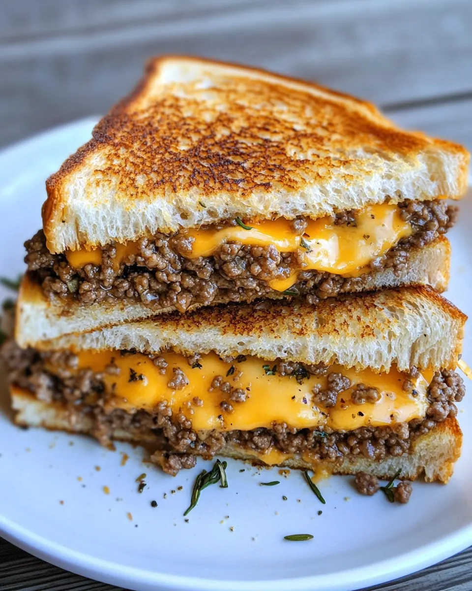 Classic Ground Beef Grilled Cheese image