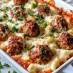 Homemade Layered Potatoes And Meatballs recipe photo