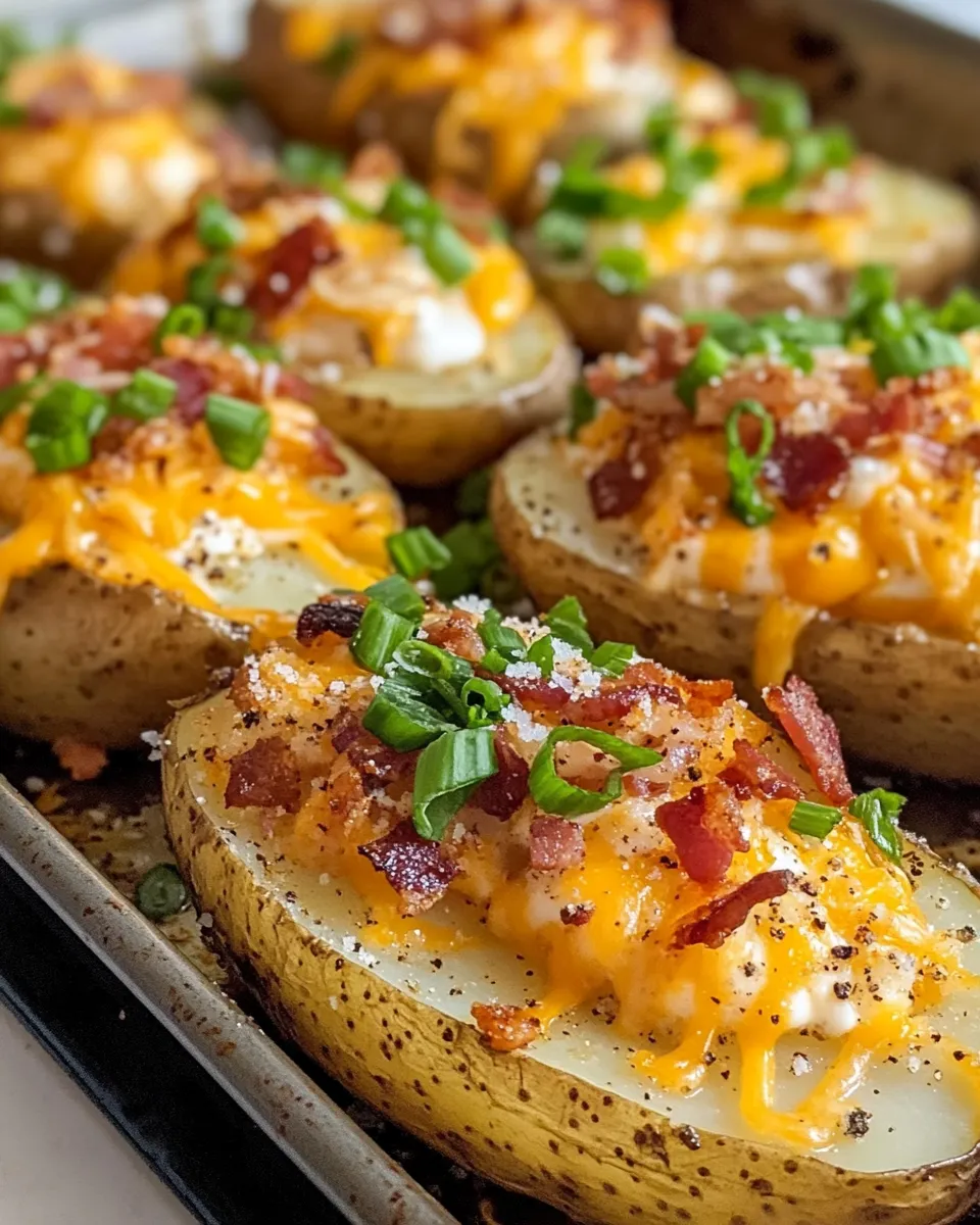 Delicious Longhorn Sliced Baked Potatoes food shot