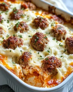 Homemade Mashed Potato And Meatball Casserole recipe photo