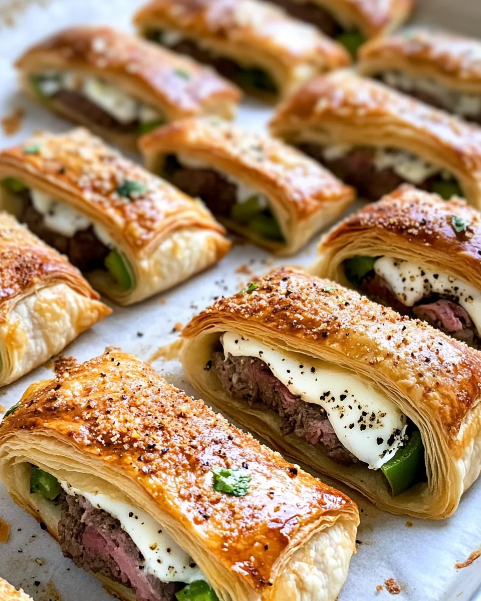 Homemade Philly Cheesesteak Roll Ups recipe photo