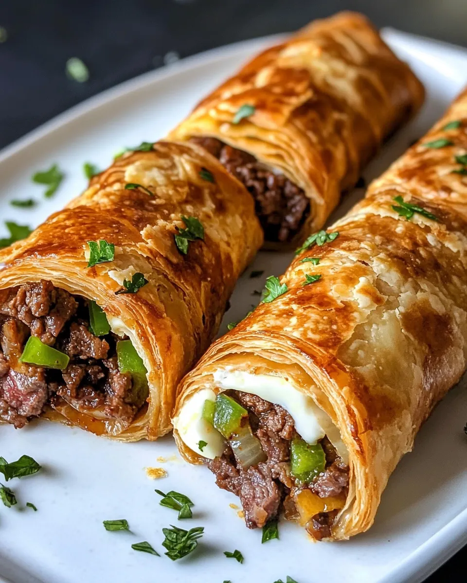 Classic Philly Cheesesteak Roll Ups dish photo